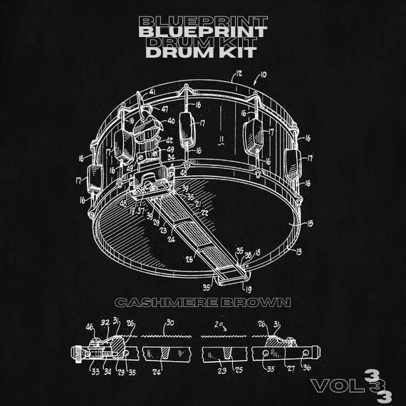 Brown Blueprint Drum Kit Vol 3
